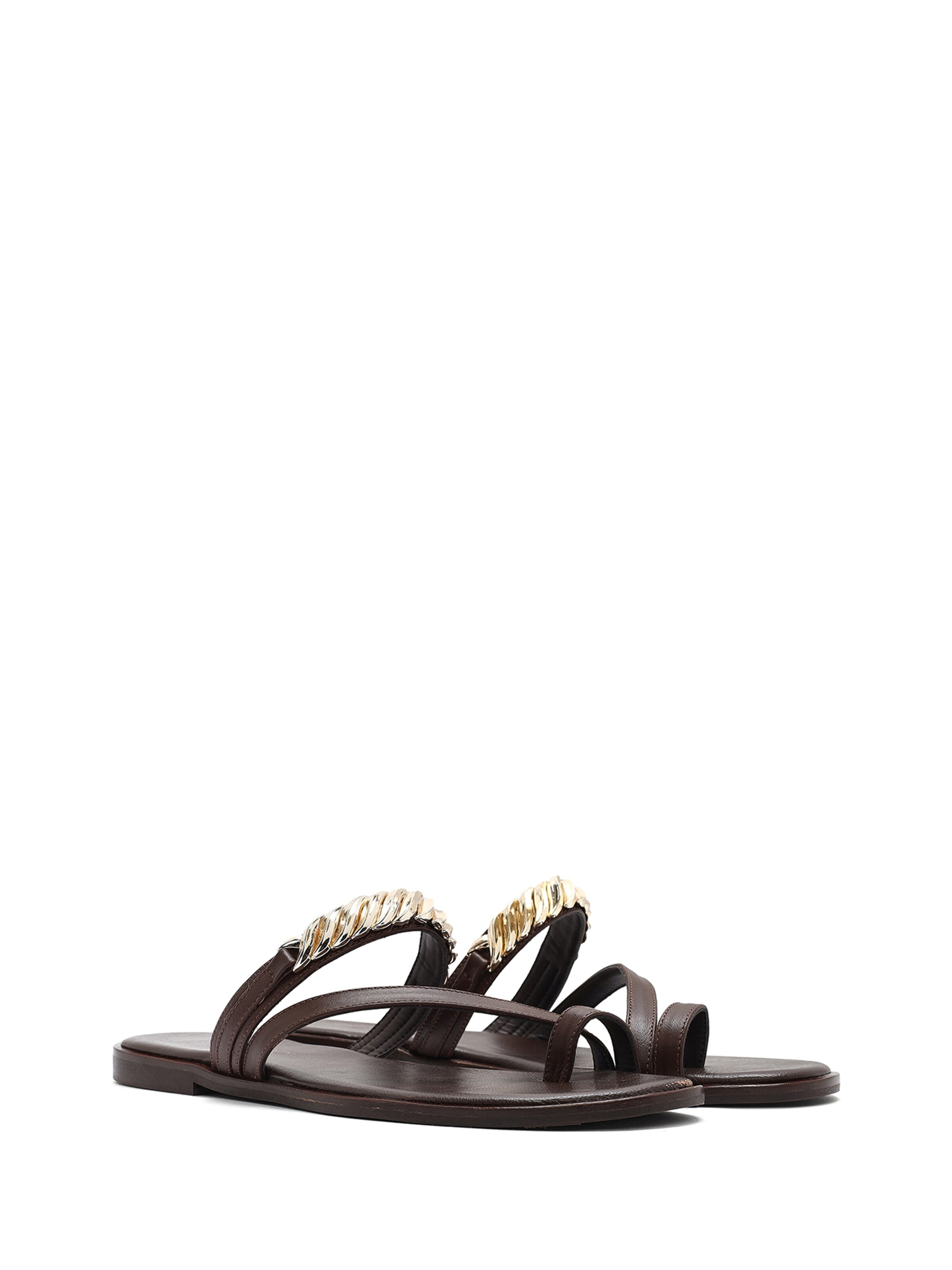 Flip-flops de la Derimod pe maro
