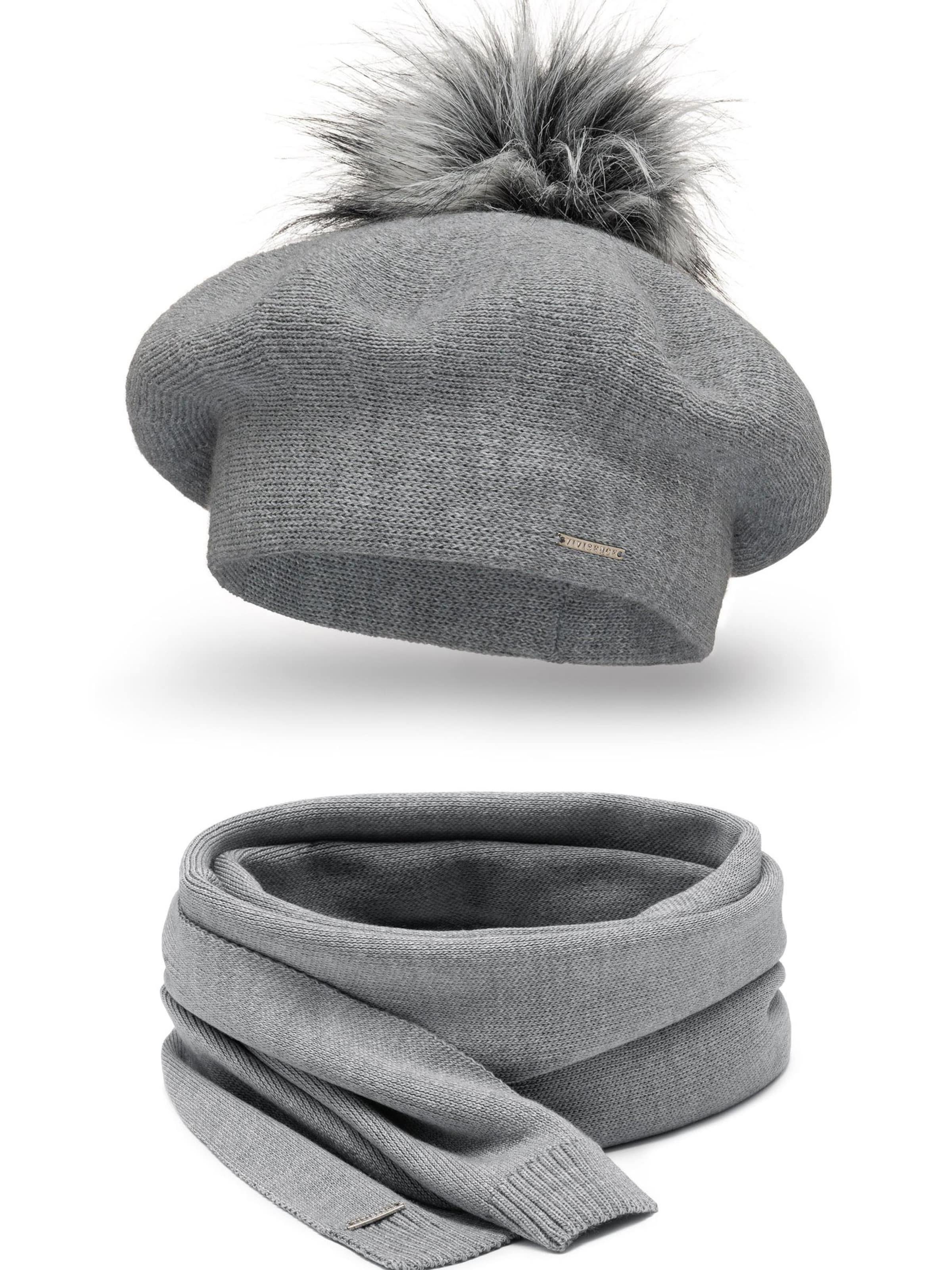 Vivisence Beanie '7035 Set' in Grey: front