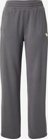 Abercrombie & Fitch Wide leg Broek 'APAC' in Grijs: voorkant