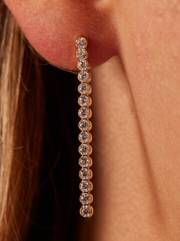 Boucles d'oreilles Lucardi en or : devant