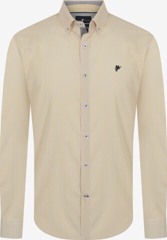 DENIM CULTURE Button Up Shirt 'Rex' in Yellow: front