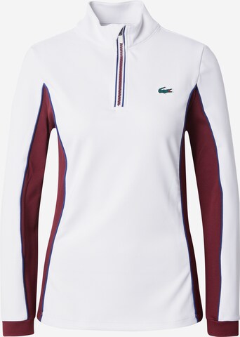 Lacoste SportSportska sweater majica 'NIY' - bijela boja: prednji dio