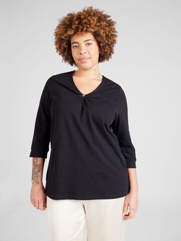 Ulla Popken Shirt in Zwart: voorkant
