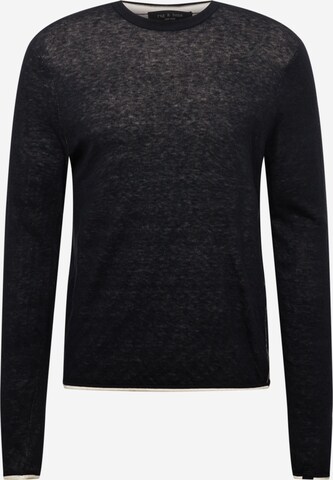 rag & bone Pullover 'TRIPP LS CREW' in Schwarz: predná strana