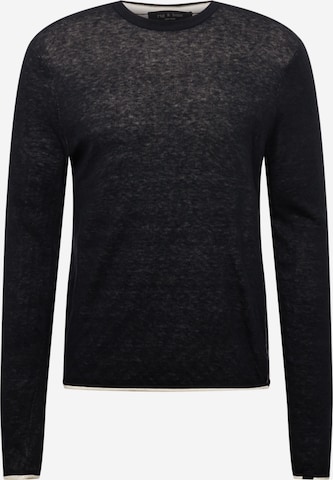 rag & bone Sweater 'TRIPP LS CREW' in Black: front