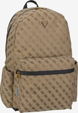 GUESS Backpack 'Vice 4G Jacquard Backpack' in Beige: front
