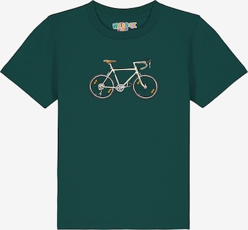 Maglietta 'Doodle Bike' di watabout.kids in verde: frontale
