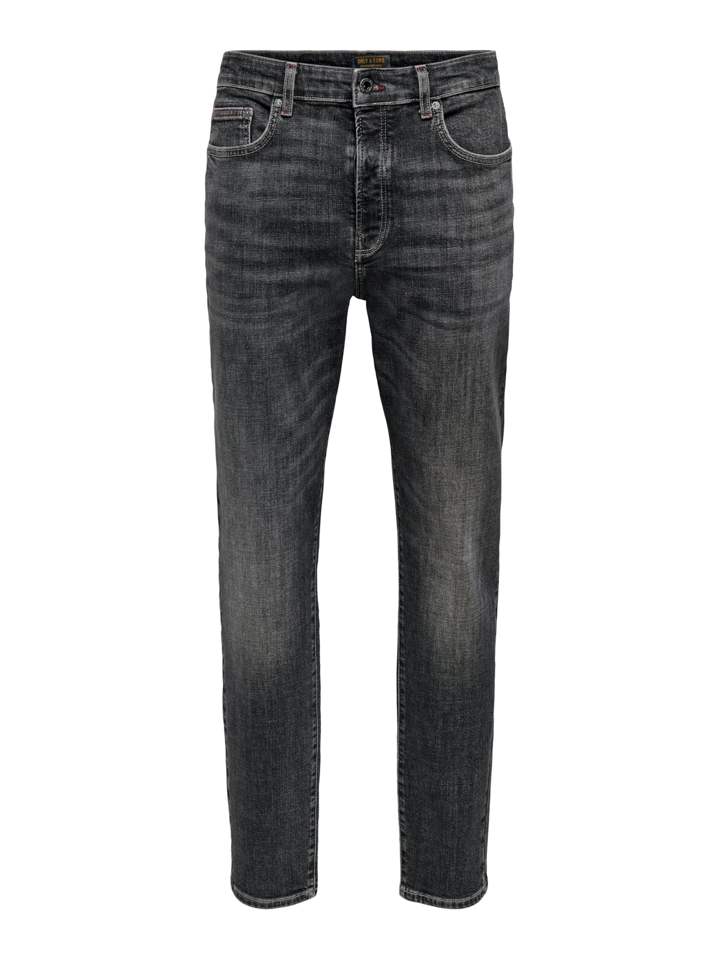 Only & Sons Tapered Τζιν 'ONSYoke' σε μαύρο: μπροστά