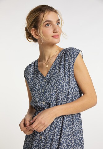 DreiMaster Vintage Платье-рубашка 'Zitha' в Синий