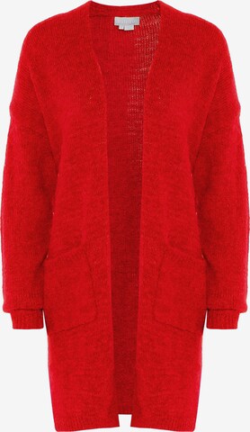 Jalene Knit Cardigan in Red: front