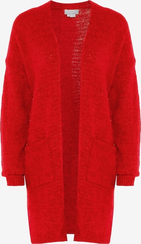 Jalene Knit Cardigan in Red: front
