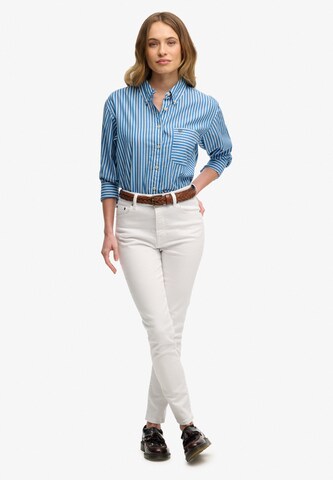 Superdry & Co Bluse 'Poplin' in Blau