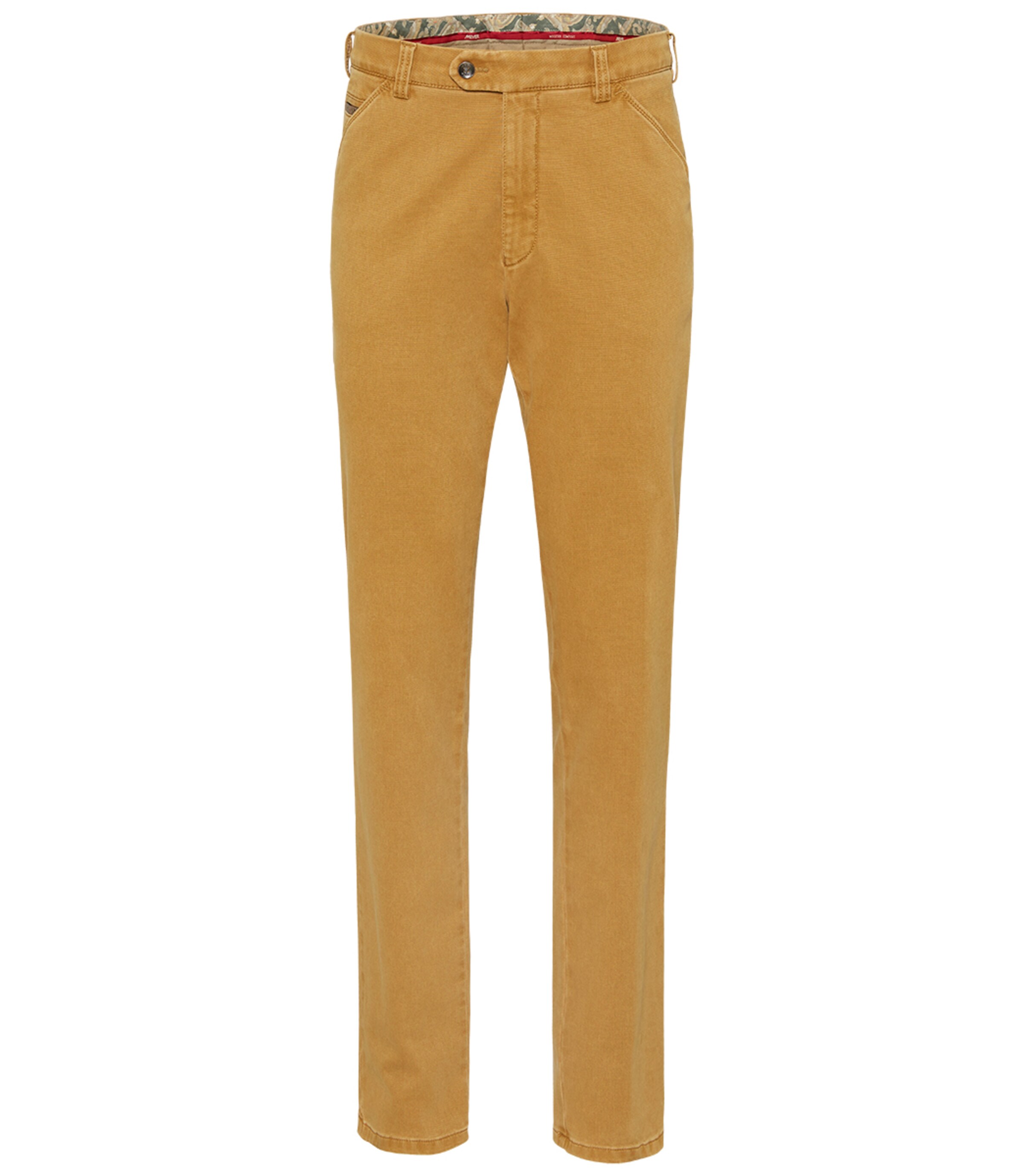 Meyer Hosen Slimfit Hose in Gelb: Vorderseite