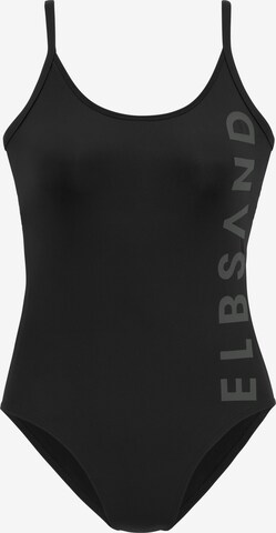 Elbsand Bustier Badeanzug in Schwarz: predná strana