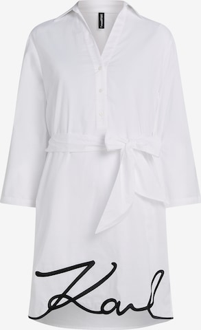 Rochie de la Karl Lagerfeld pe alb: față