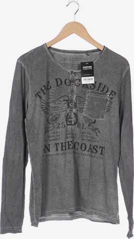CAMP DAVID Shirt in M in Grey: front