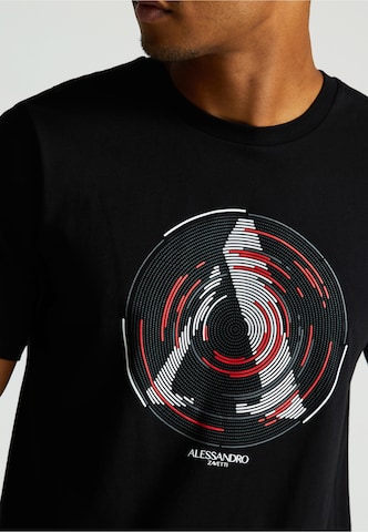 T-Shirt 'Centro' Alessandro Zavetti en noir