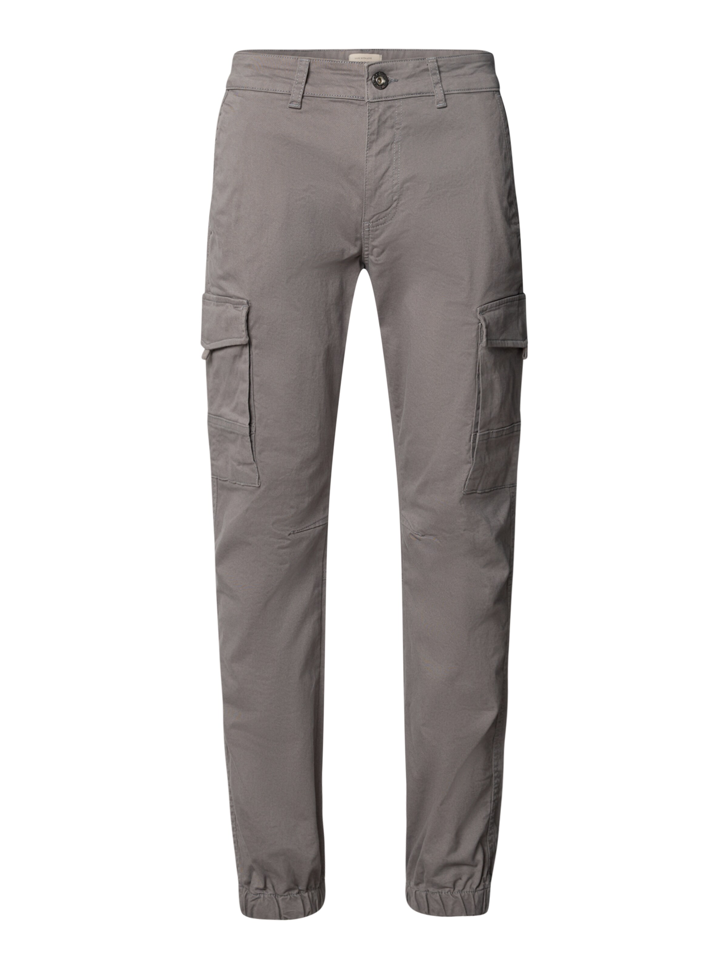 WOTEGA Slim fit Cargo Pants '341' in Grey: front