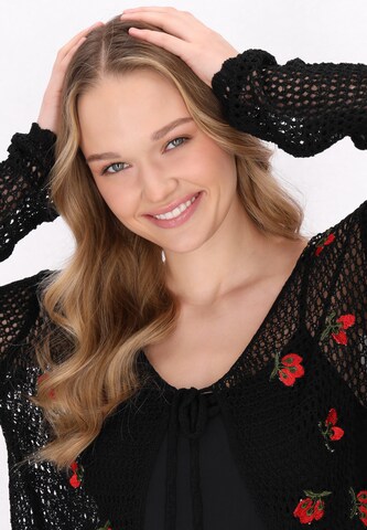 MYMO Gebreid vest 'Comfy' in Zwart