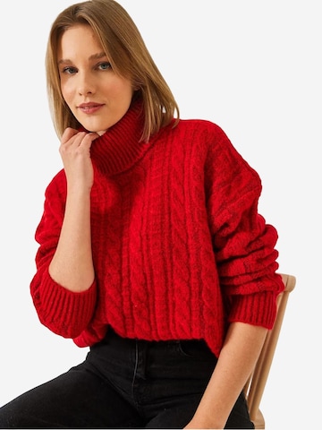 Bianco Lucci Sweter w kolorze czerwony