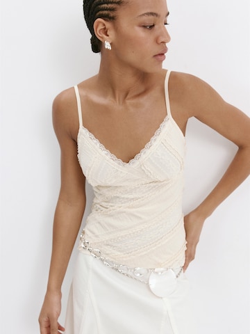 Haut 'JASMINE' MANGO en blanc : devant