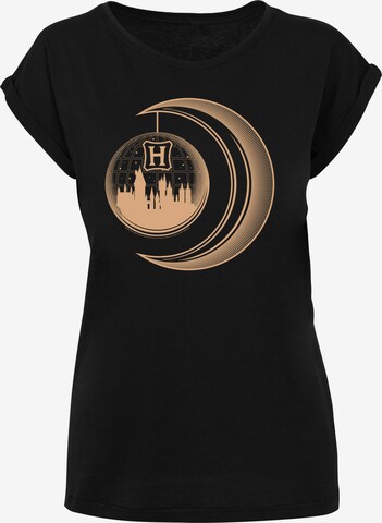 F4NT4STIC T-Shirt 'Harry Potter Hogwarts Moon' in Schwarz: predná strana