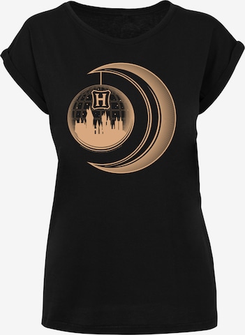 F4NT4STIC Shirt 'Harry Potter Hogwarts Moon' in Zwart: voorkant