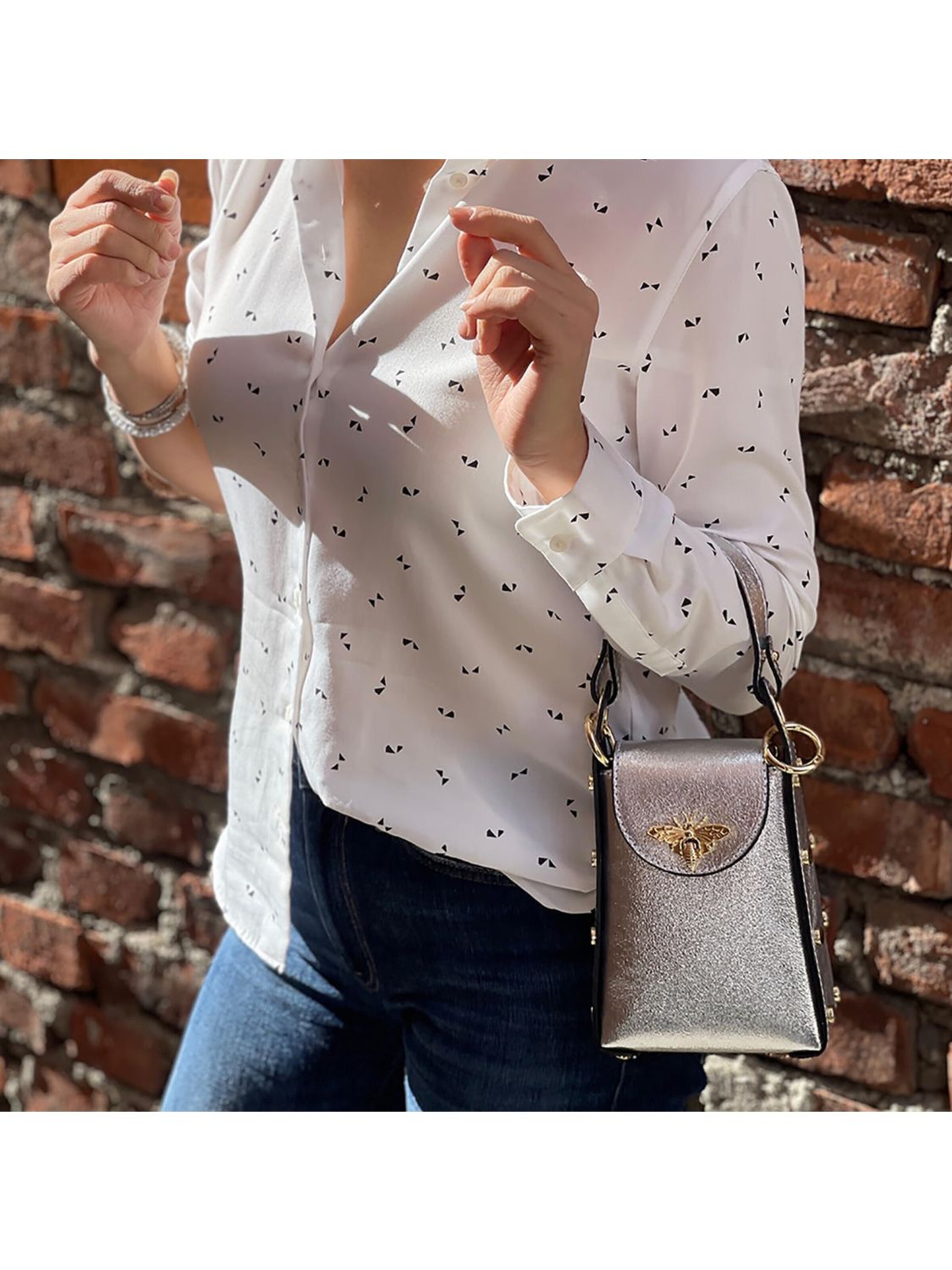 Florence Crossbody bag in Silver