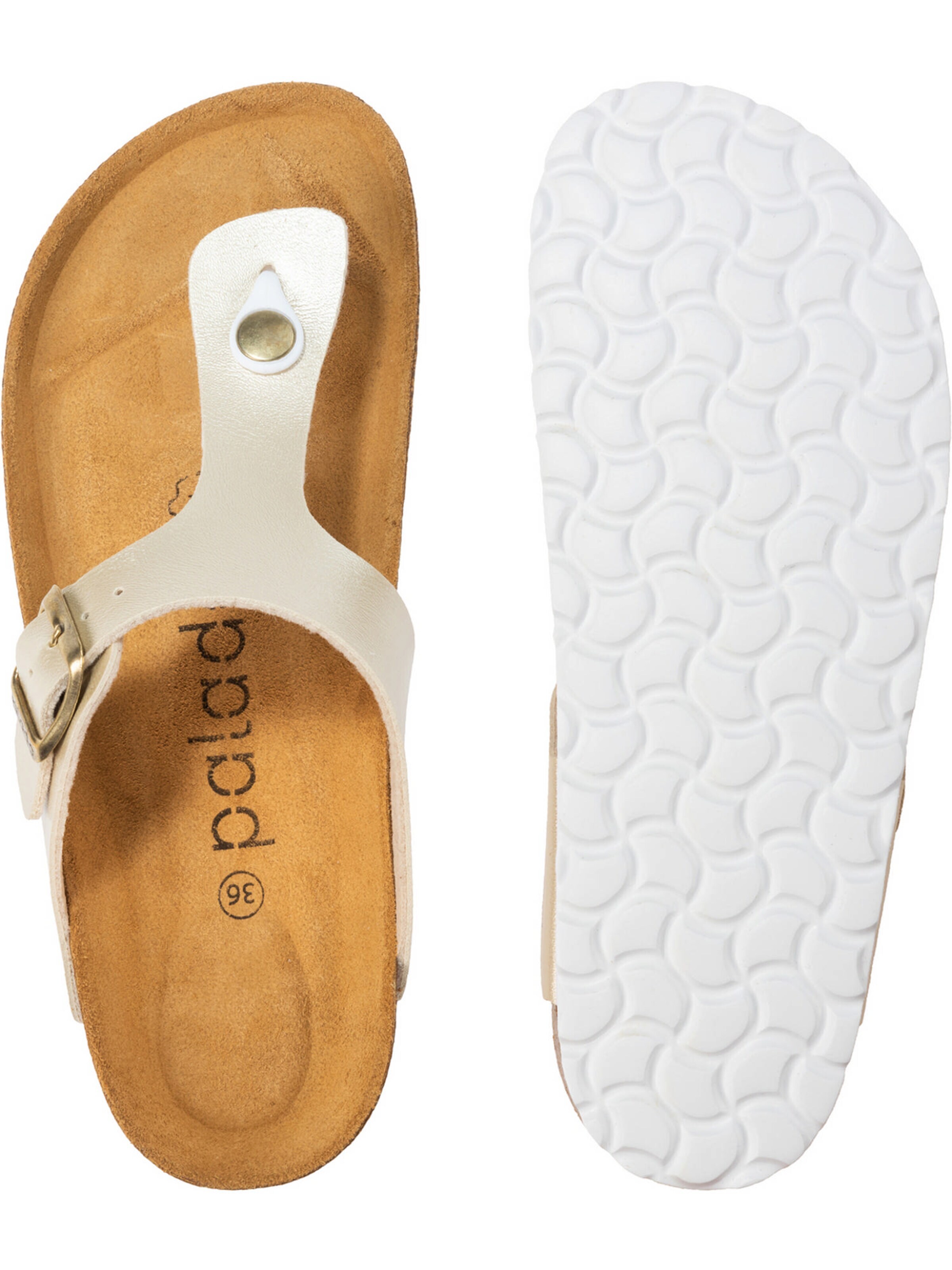 Palado Teenslipper 'Kos Metallic' in Beige