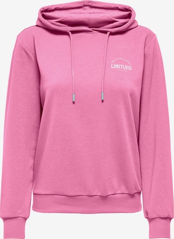 Felpa 'Cava Life' di ONLY PLAY in rosa: frontale
