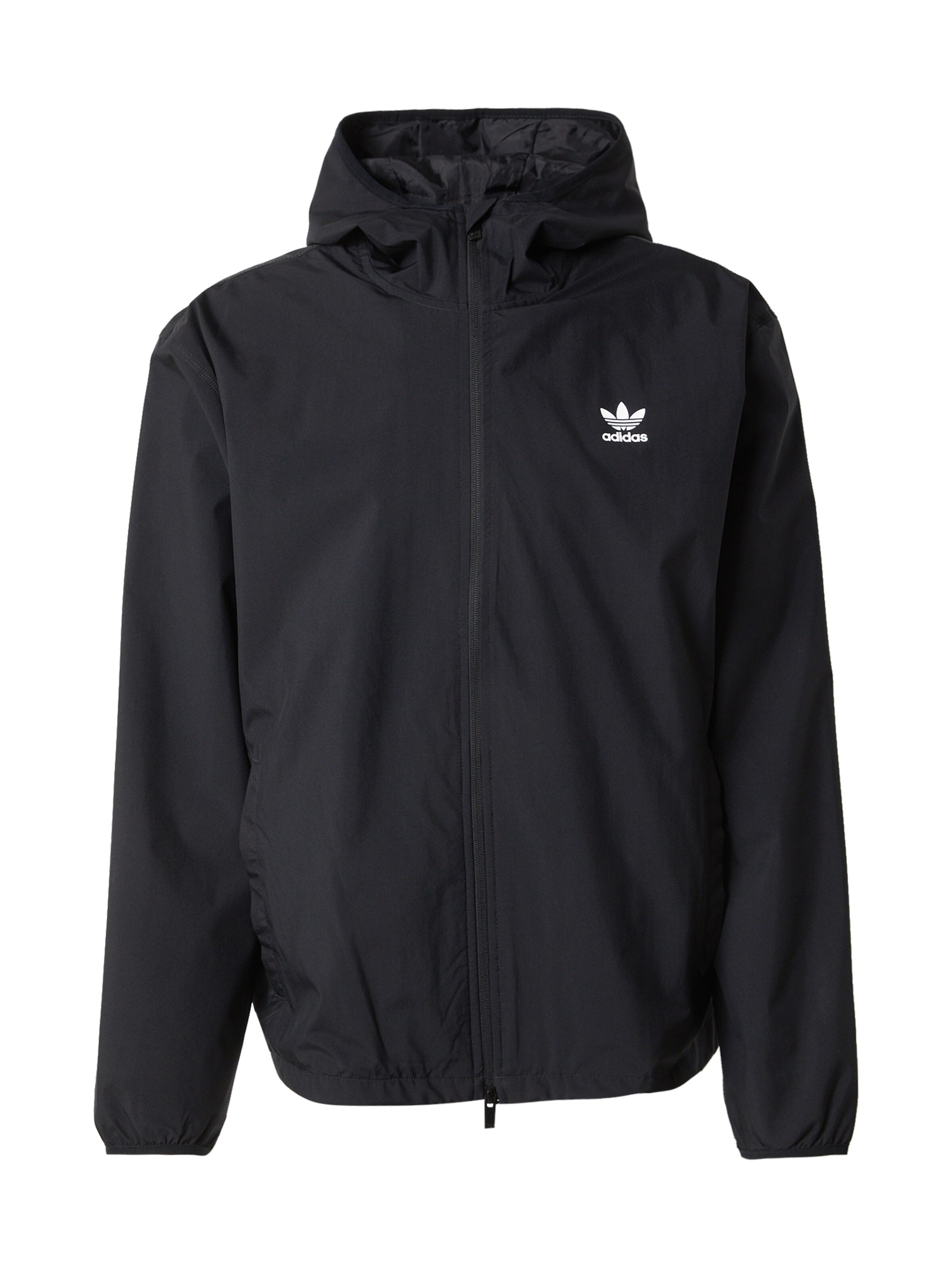 ADIDAS ORIGINALS Overgangsjakke 'ESSENTIALS' i sort: forside