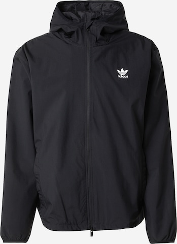 ADIDAS ORIGINALS Övergångsjacka 'ESSENTIALS' i svart: framsida