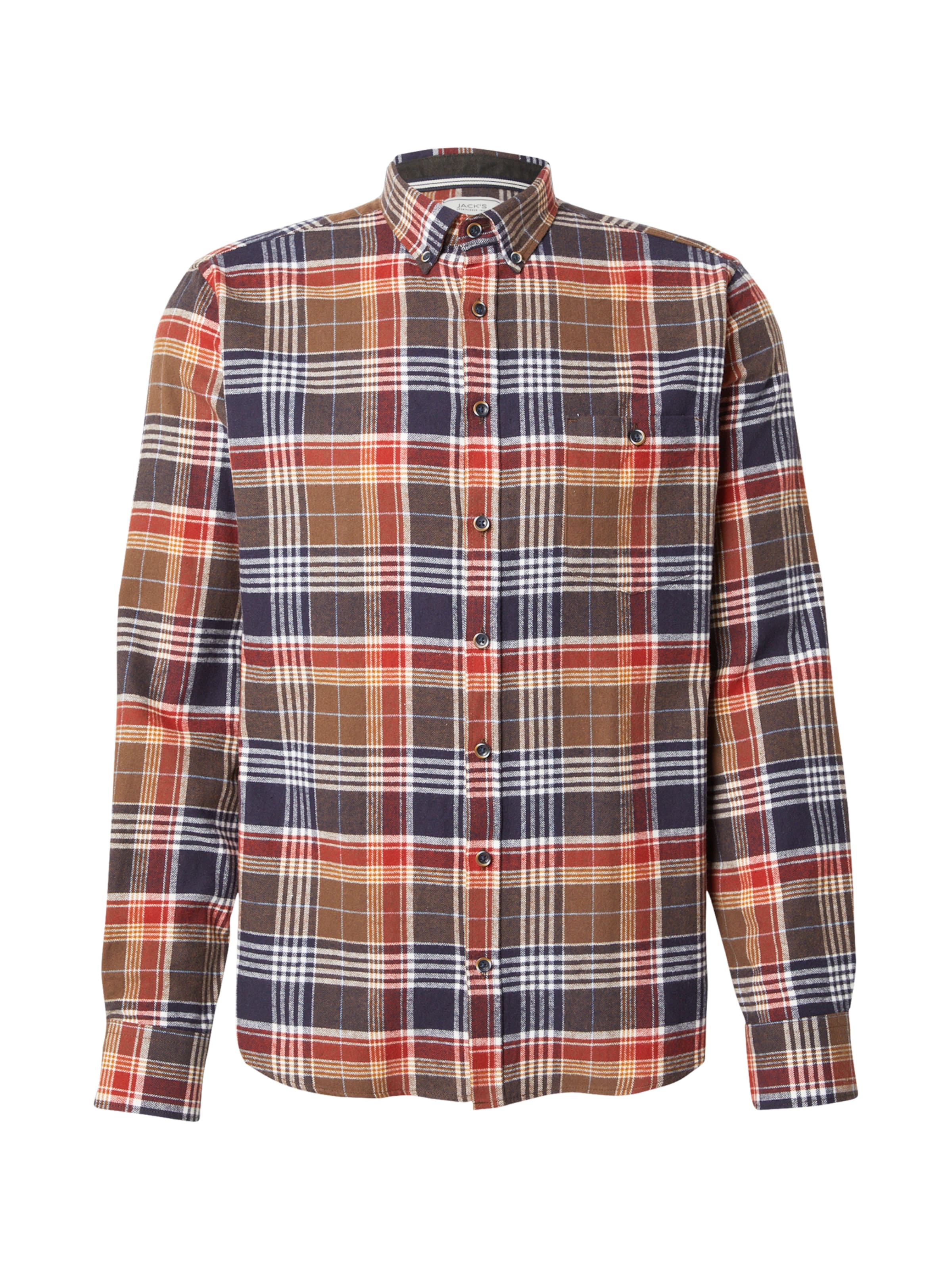 Jack's Tavaline suurus Triiksärk, värv pruun: eest vaates