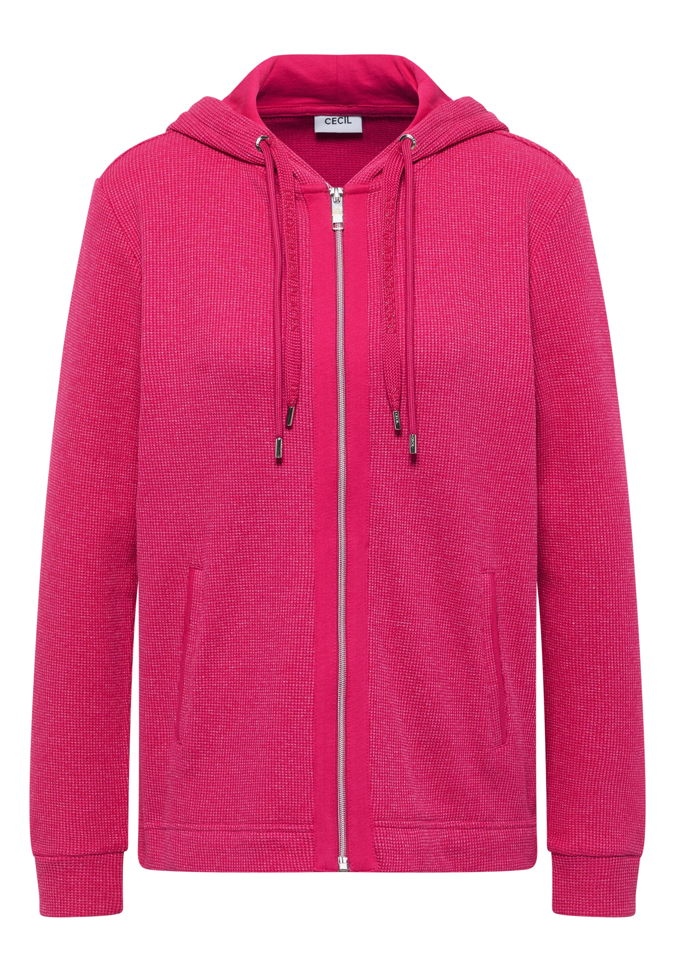 CECIL Zip-Up Hoodie in Pink: front