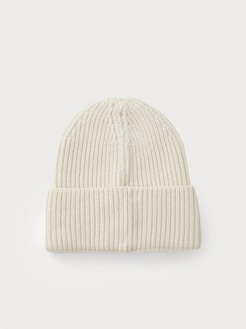 Calvin Klein Hut 'MONOGRAM BEANIE RIB' in Weiß