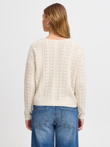 ICHI Knit Cardigan 'Liyanna' in White