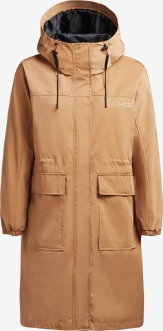 khujo Between-Seasons Coat 'Sigi' in Brown: front