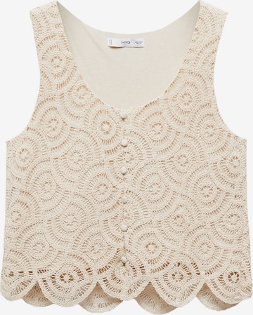 MANGO Knitted Top 'Jamie' in Beige: front