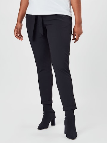 Regular Pantalon 'Jia' KAFFE CURVE en noir : devant