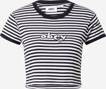 Maglietta 'ZOE' di Obey in nero: frontale