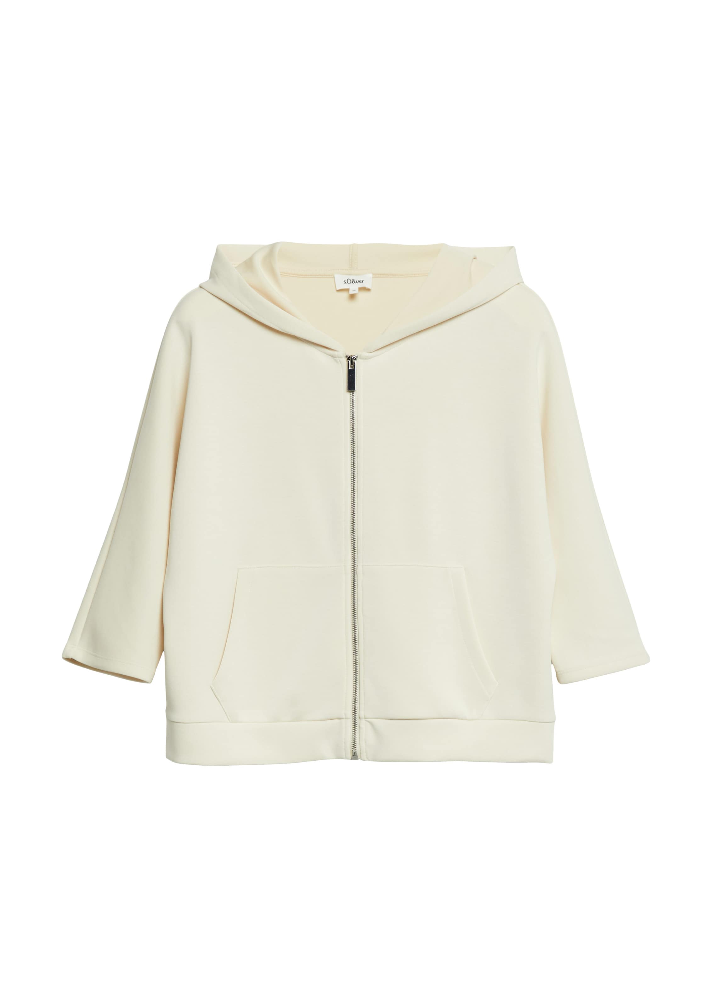 s.Oliver Sweatvest in Beige: voorkant