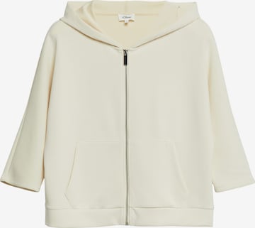 Veste de survêtement s.Oliver en beige : devant