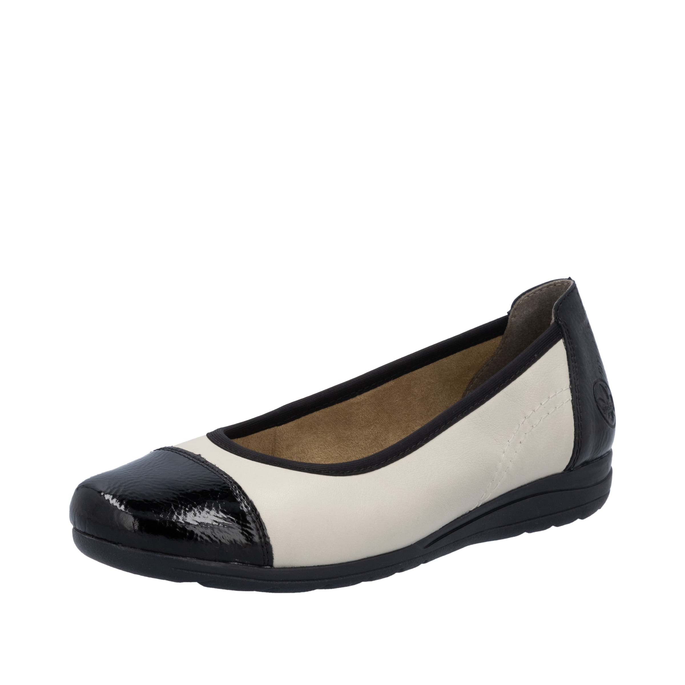 Ballerines à lanières Rieker en beige : devant