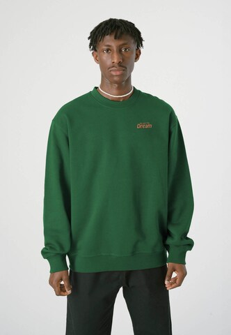 Cleptomanicx Sweatshirt 'Happy Starfish' in Grün: Vorderseite