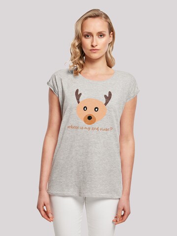 T-shirt 'Red Nose ' F4NT4STIC en gris : devant