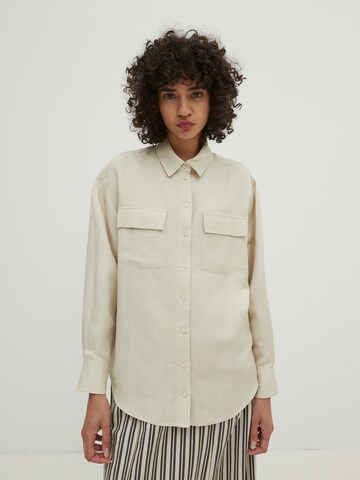 EDITED Blouse 'Savanna' in Beige: voorkant