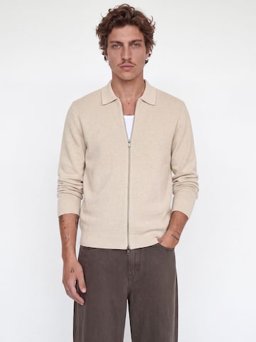 JACK & JONES Gebreid vest 'JPRBLAMilano' in Wit: voorkant