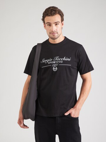 Sergio Tacchini T-Shirt 'GENNARO' in Schwarz: Vorderseite