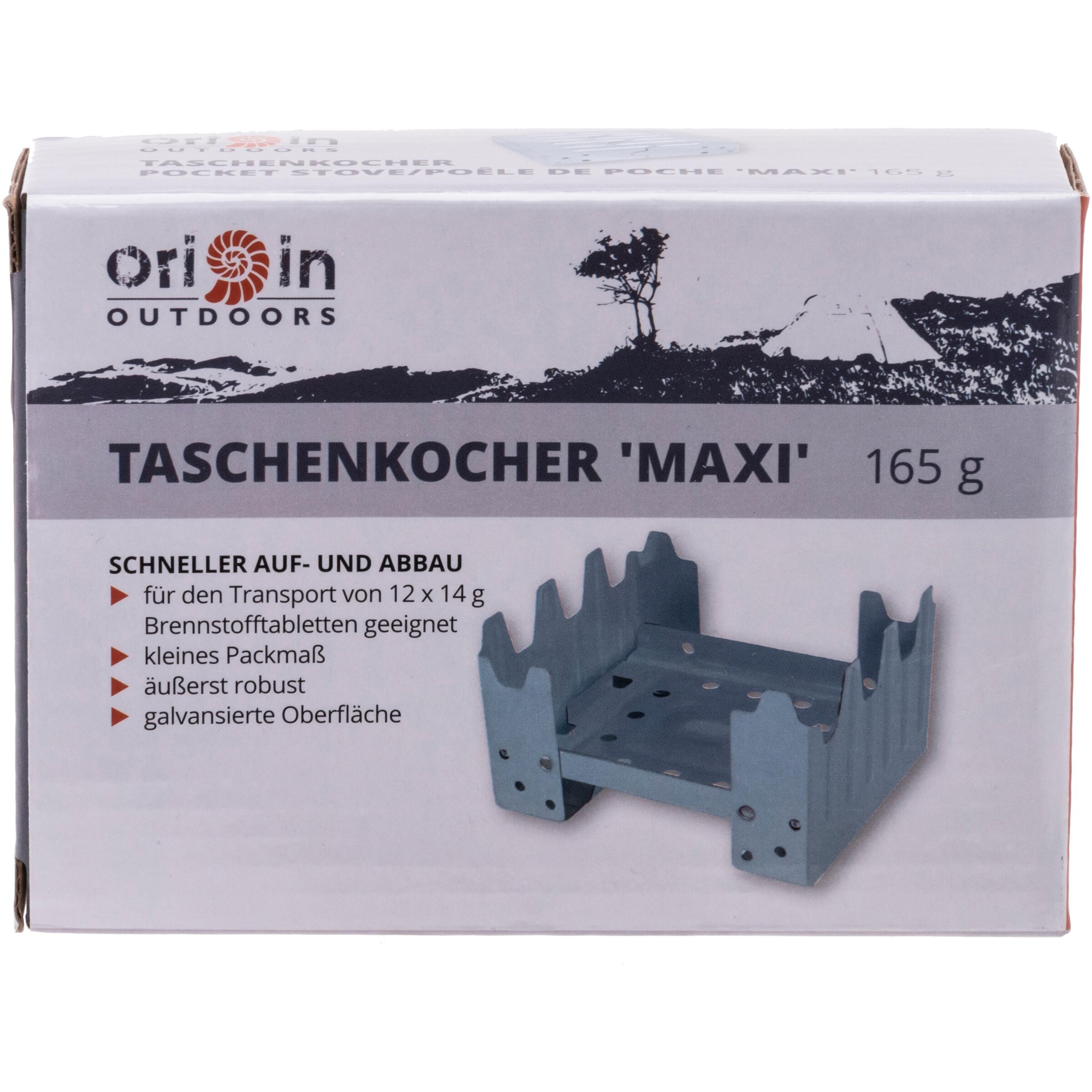 Origin Outdoors Accessories 'Taschenkocher' in Silver
