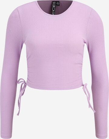 PIECES Shirt 'Hazel' in Purple: front